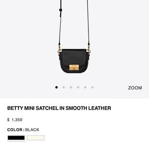 YSL Saint Laurent Betty Mini Satchel NWT